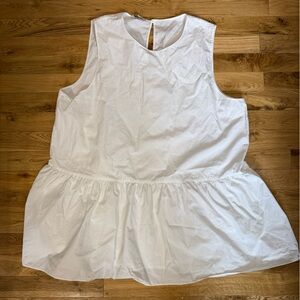 Lafayette 148 New York White Sleeveless Plepum